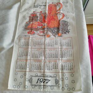 Very attractive calendar made from vintage fabrics from 1977 15 x 25 inches